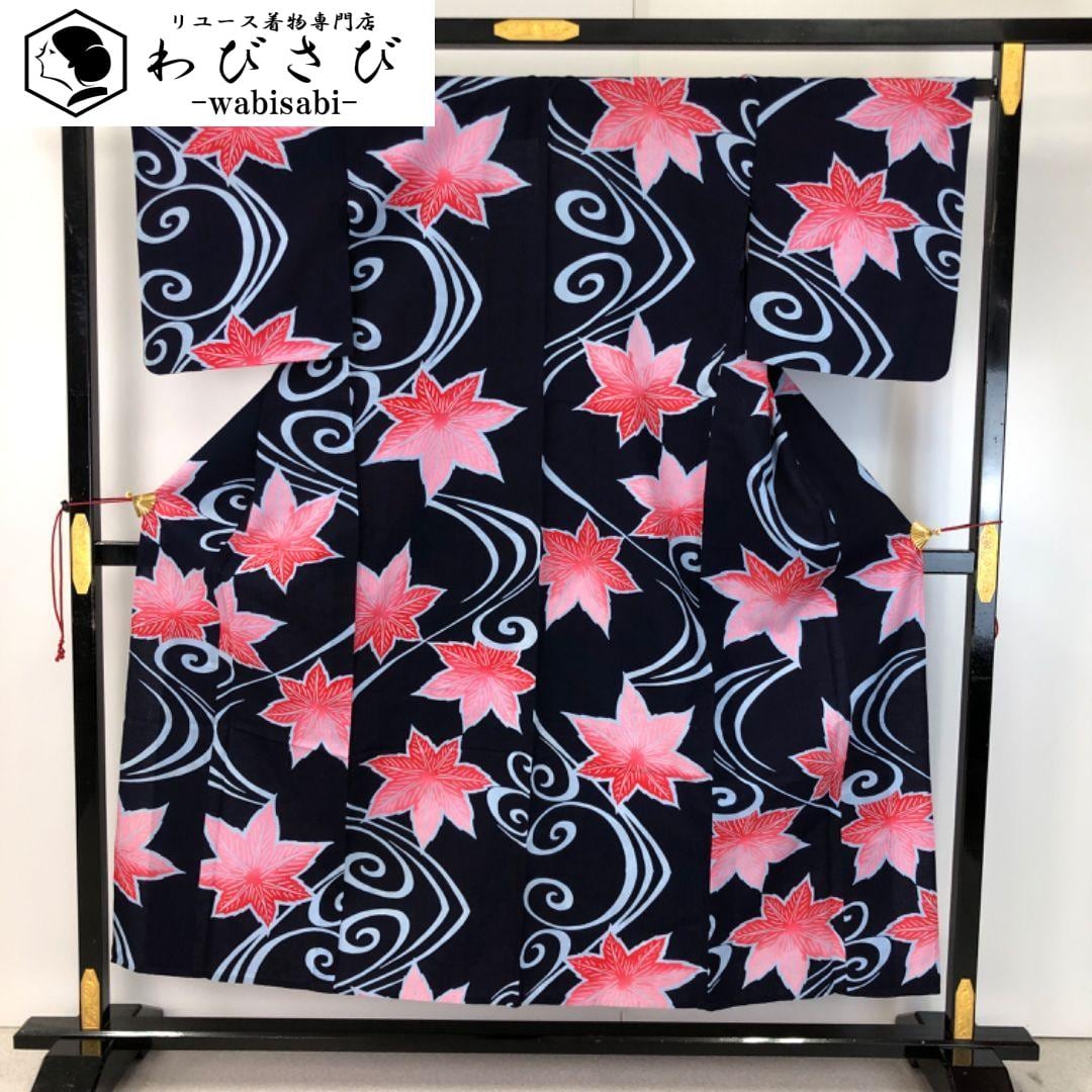 夏着物 浴衣 四角に絞り模様 白色 K-6149 着物 きもの kimono 和服