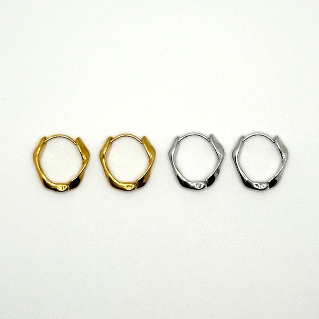 ステンレスワンタッチワイドフープピアス
