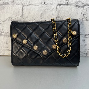 CHANEL シャネル ココマーク  レザ－ ショルダーバッグ ブラック A-9551