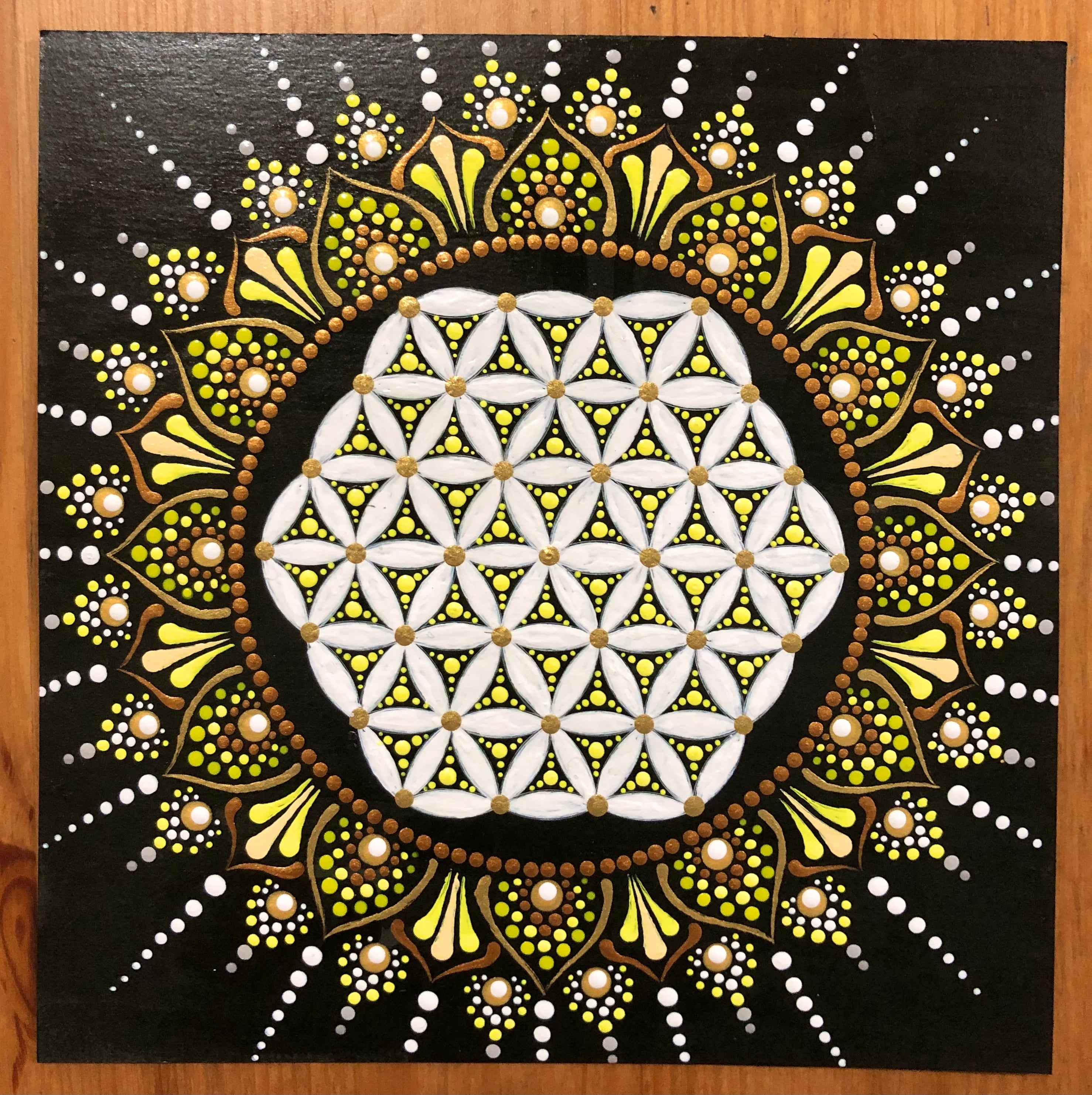 開運絵画】 感謝特価 開運曼荼羅で運気UP 猫の絵 アクリル画 現代アート