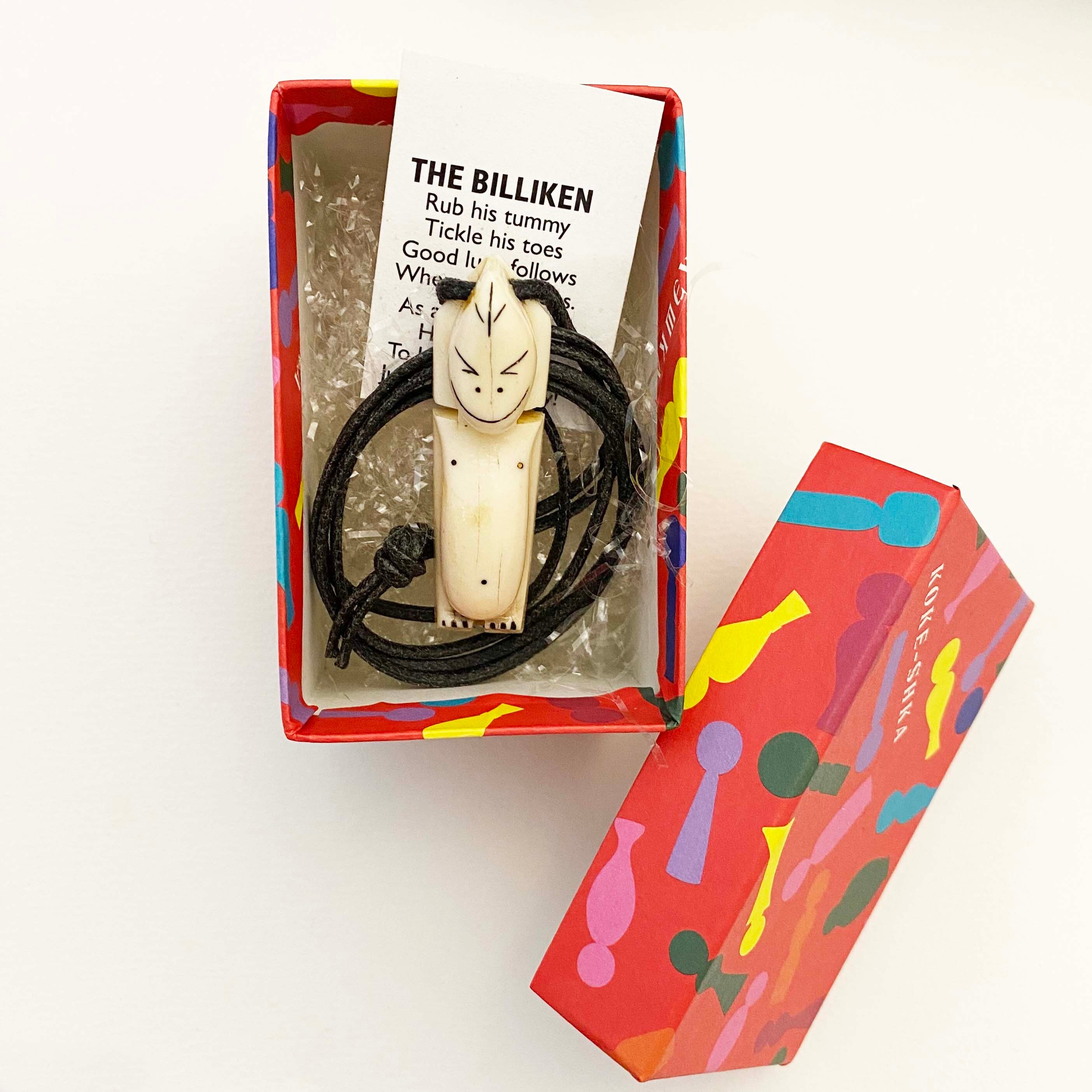 象牙のビリケンのペンダント