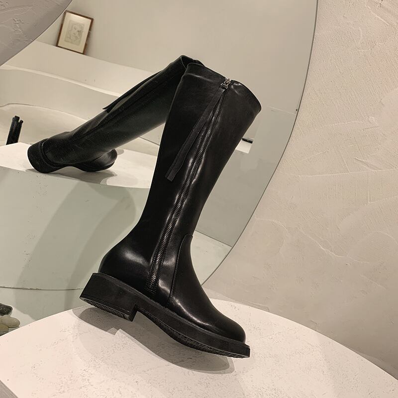 ブーツウィンターレッドカジュアルジッパー 靴 シューズ 冬物 ラウンドトー フェイクシューズ81083497022