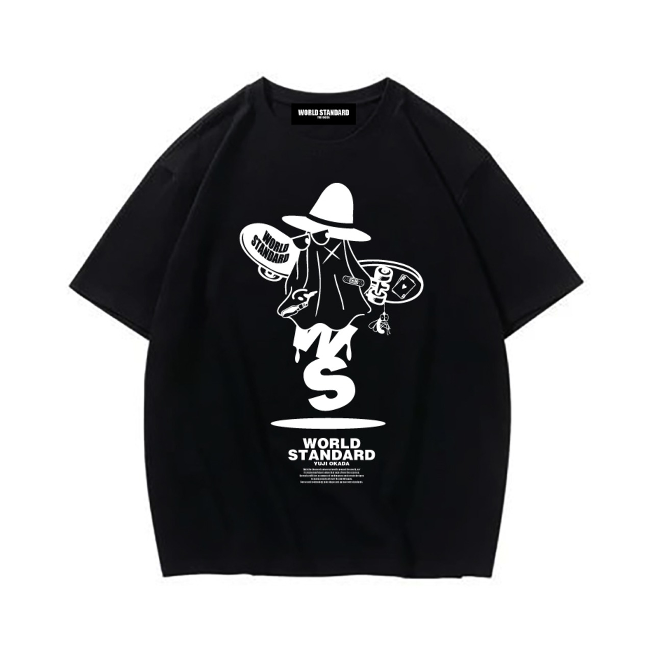 WORLD STANDARD/クルーネックプリントTシャツ/WSHT-082