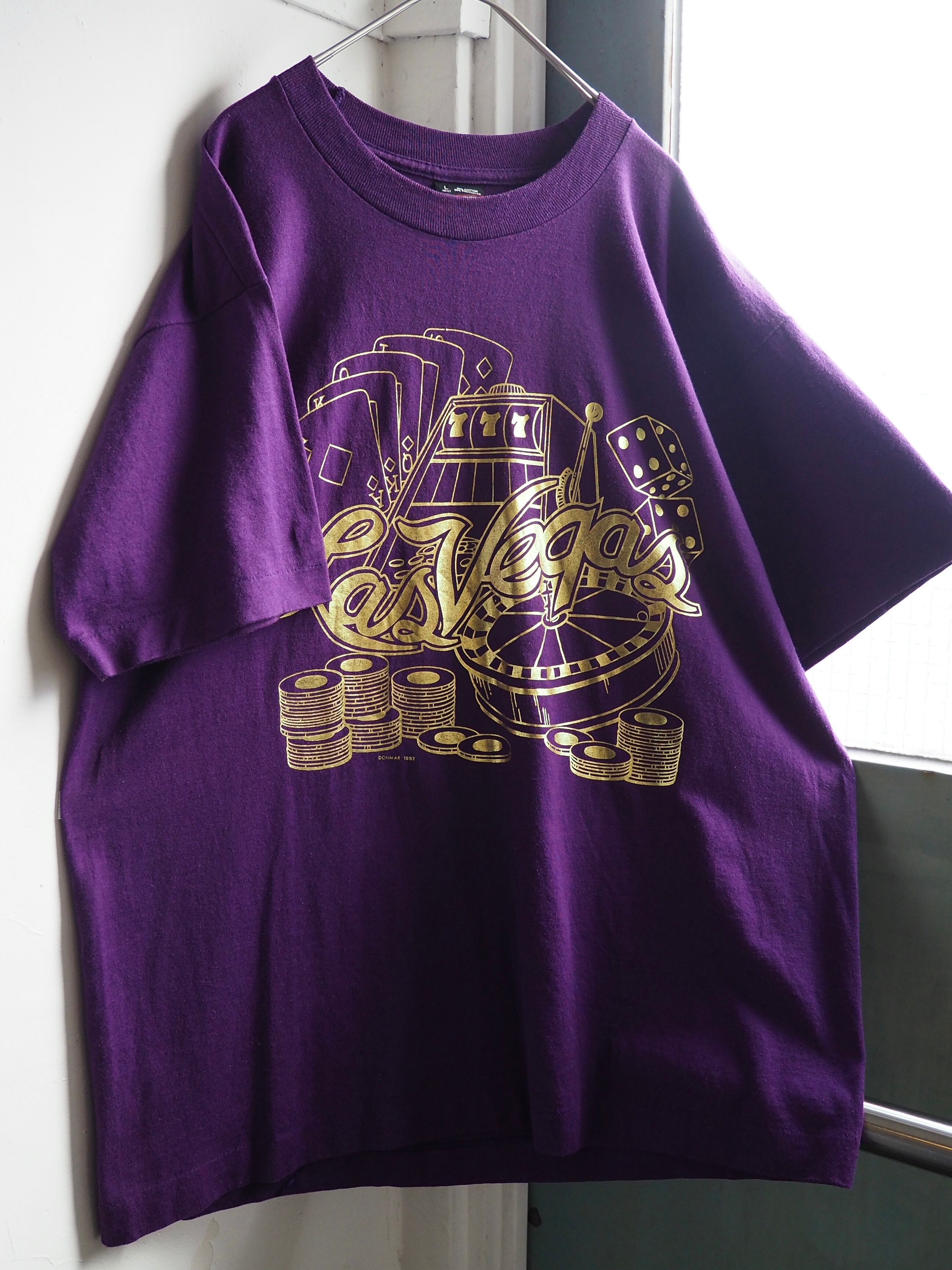 1992s ” Lasvegas ” Casino printed vintage Tee (made in Usa)