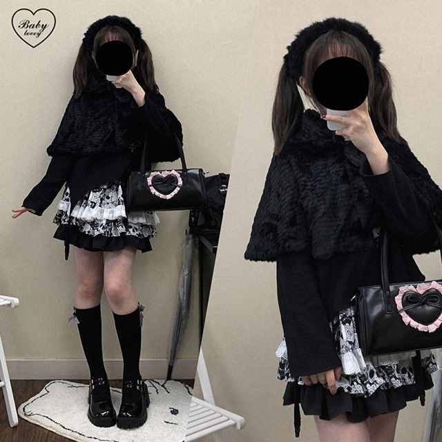 ミニスカ フリル スカル ローズ柄 病み可愛い ゴスロリ系 地雷系 サブカル コンカフェ 原宿系 ゴスロリ服 10代 代 モード系ファッション専門店 With U