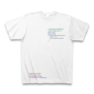 Programming PRINT T-shirt White Ver. - Null Pointer Exception !!! / Java Language -