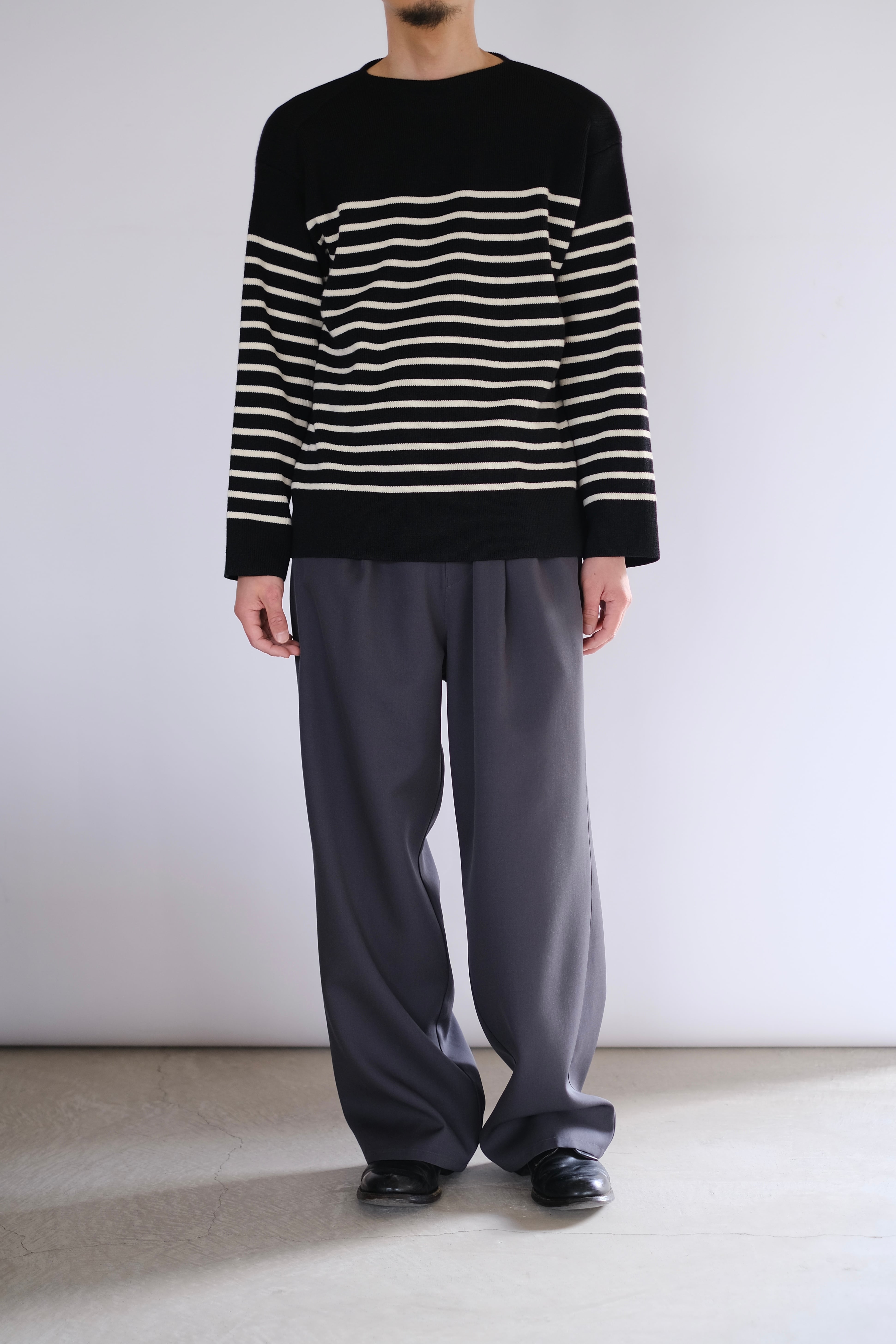 SLOPESLOW / paper high twisted wool / breyton stripes sweater | LIVING