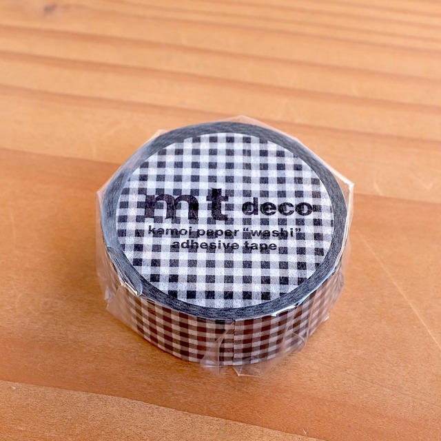 mt DECO マスキングテープ「細かいギンガムチェック・ブラック」