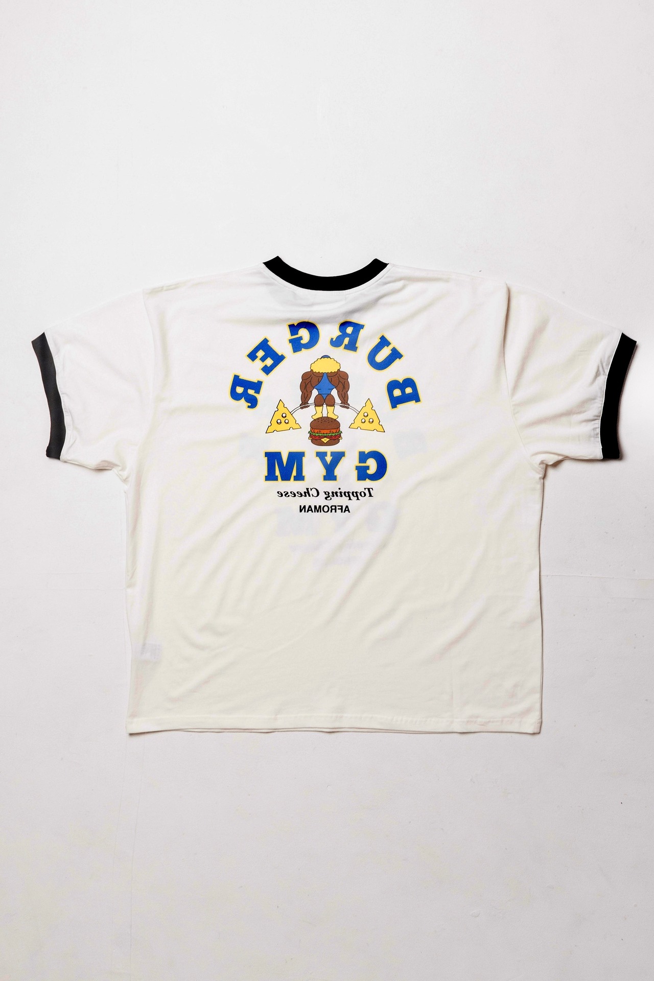 バーガージムリンガーTシャツ　ホワイト