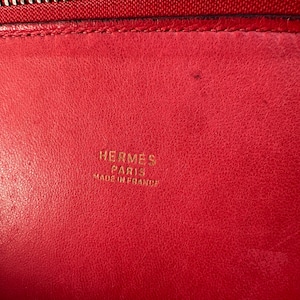 HERMES エルメス ボリード35  キャビアスキン ハンドバッグ レッド A-9923