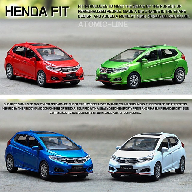 HONDA フィット FEI-GK5 1/32 ミニカー 全4色 ライト点灯 エンジンサウンド 合金モデル 模型 コンパクトカー