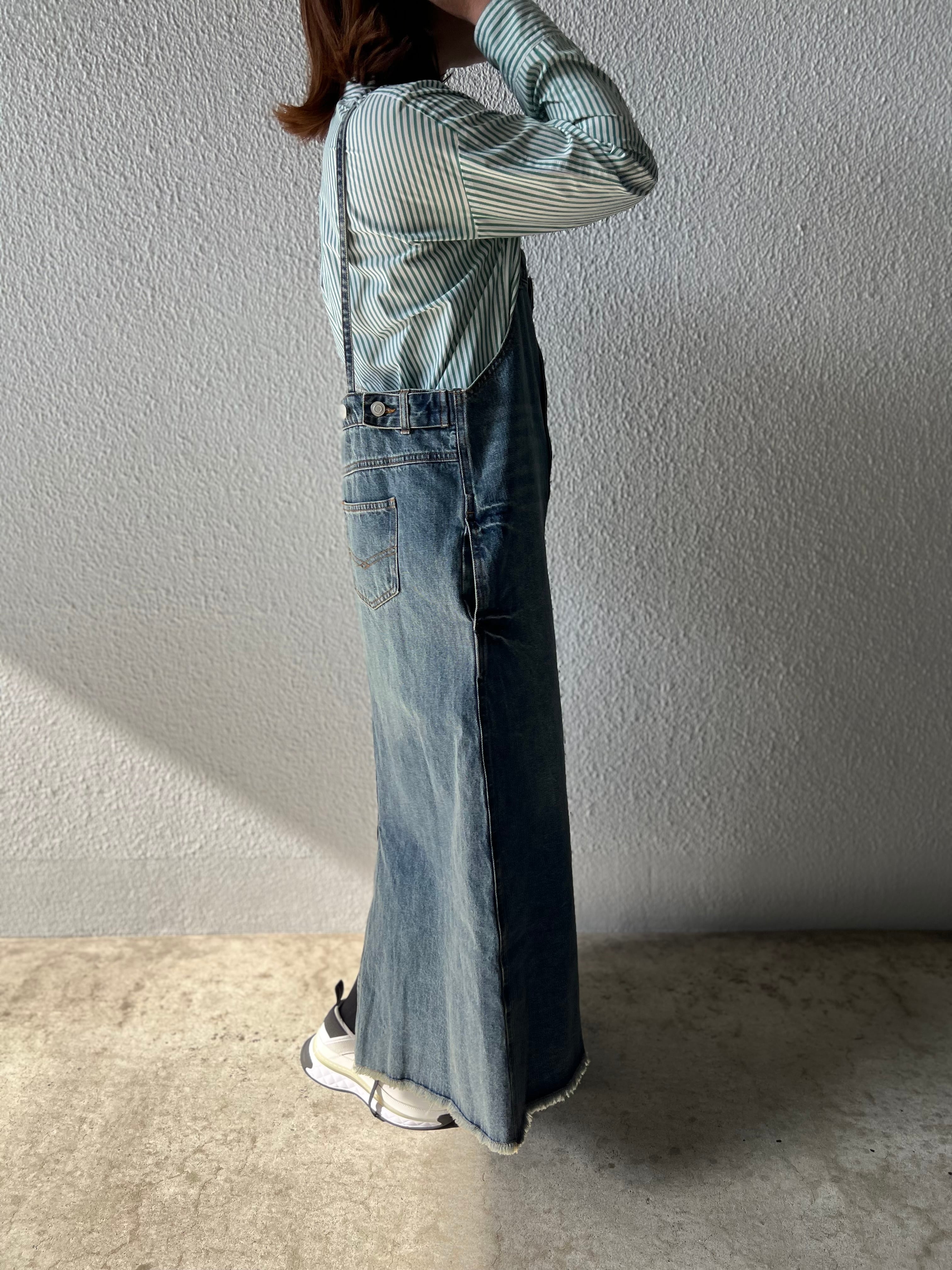 【SELECT】デニムサロペットスカート