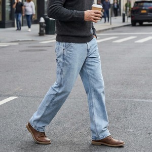 アメリカン ライトウォッシュストレートデニム　S1825