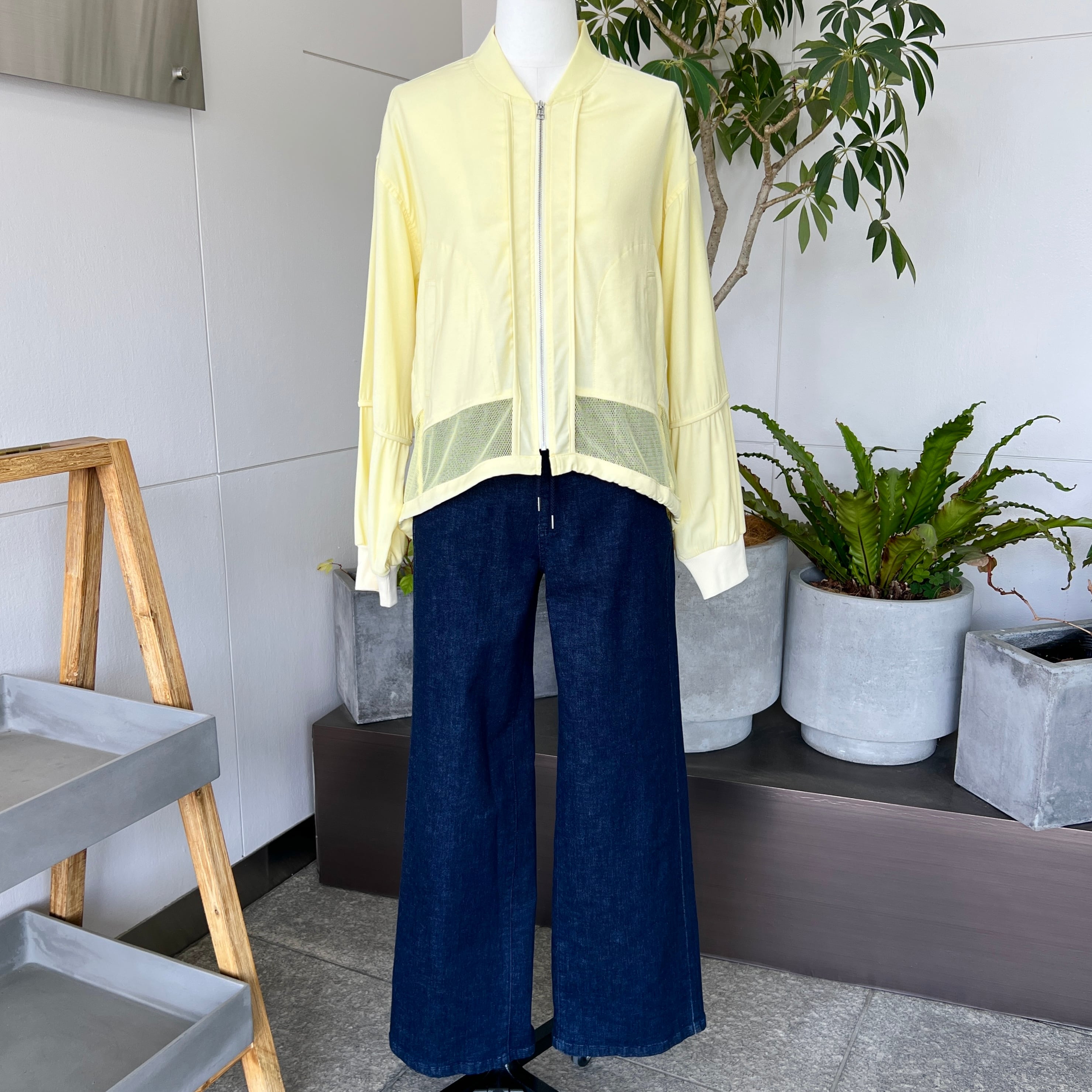 ウエストリブ デニムワイドパンツ《PASSIONE パシオーネ