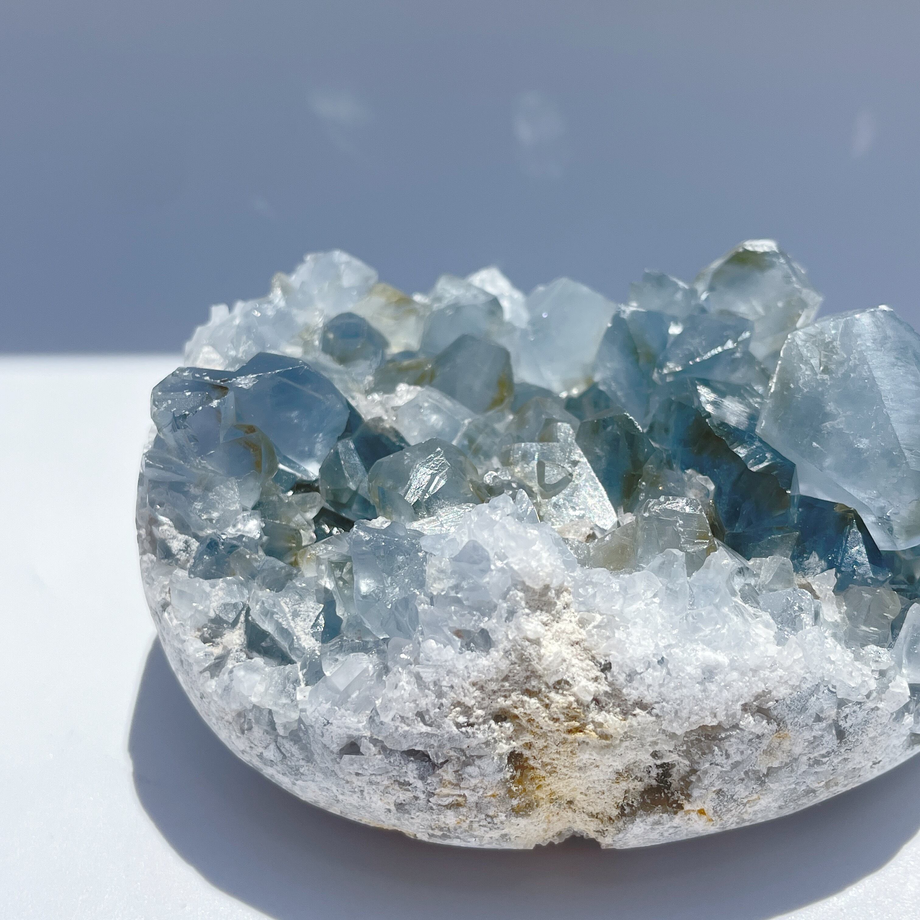 クラスター卵（セレスタイト） セレスタイト 卵型32◇ Celestite ◇天然石・鉱物・パワーストーン