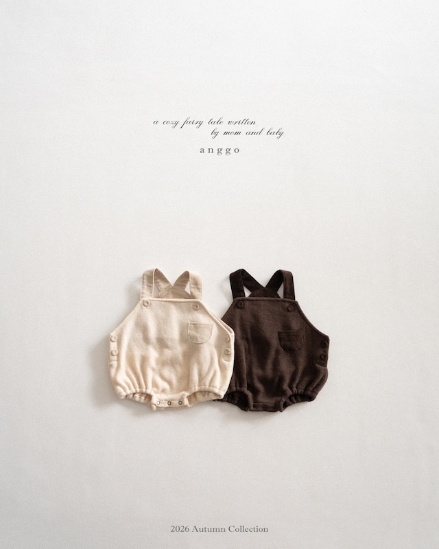 【取寄】anggo|shake overall romper|シェイクオーバーオールロンパース|6m-12m|baby|26 autumn