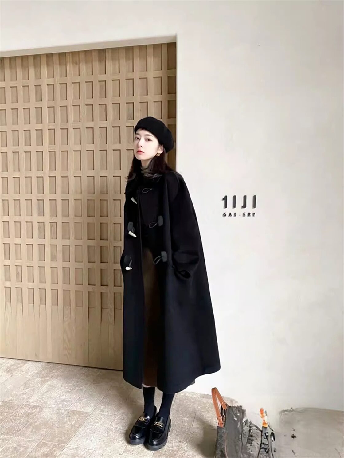 TO BE CHIC 素敵黒ロングコート/フォクス/サイズ40新品タグ付きお値下  