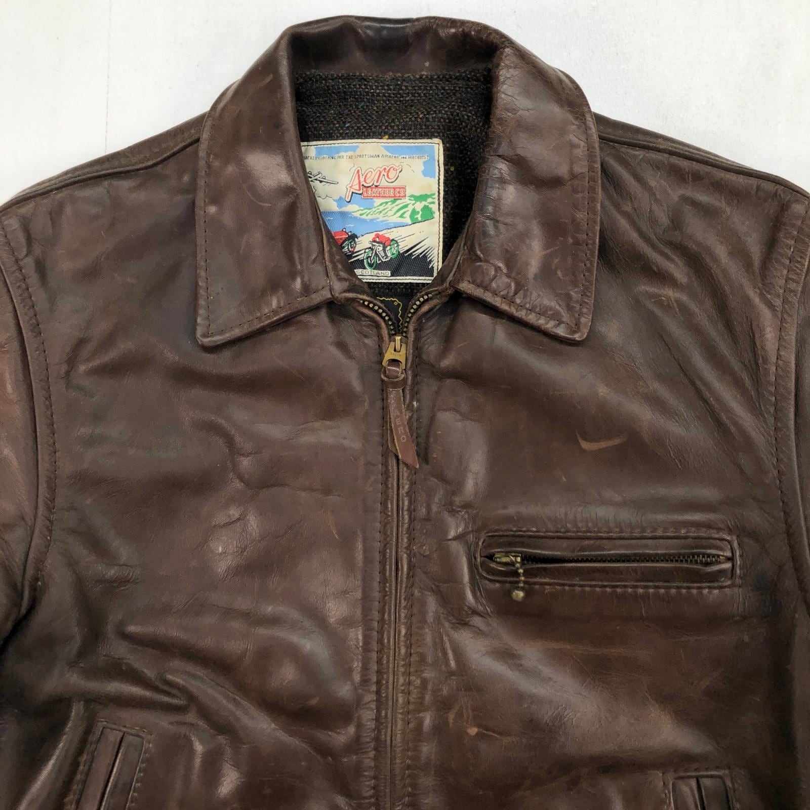AERO LEATHER エアロレザー 80 -90年代 スコットランド製 HIGHWAYMAN