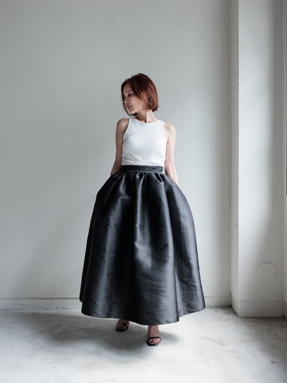 fete フェテ BB ボリュームスカート S ブラック Coming soon】Voluminous Skirt ボリュームスカート☆決済から1