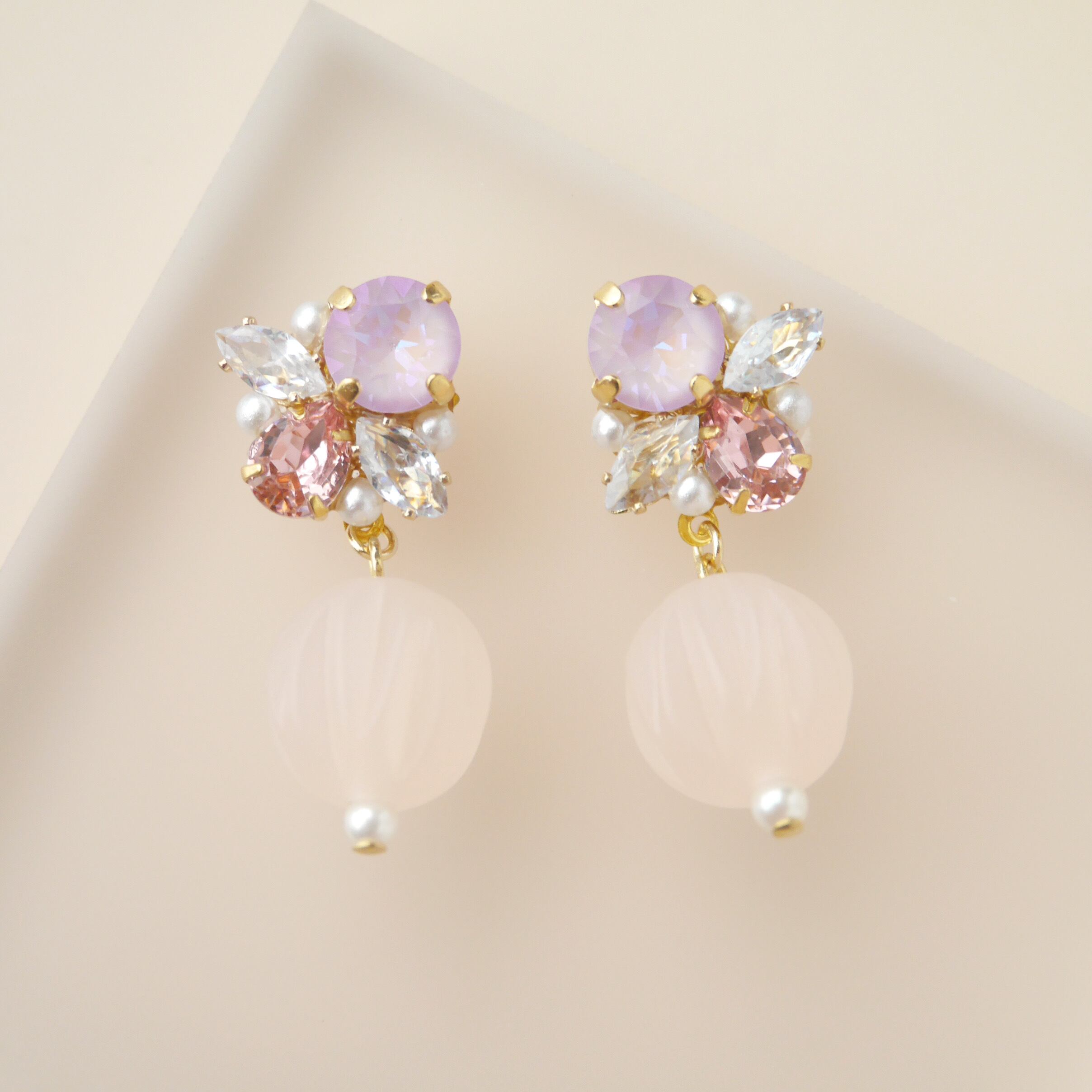 シアービーズ×スワロフスキー〈ピンク〉