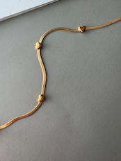 スリーハートスリムブレスレット