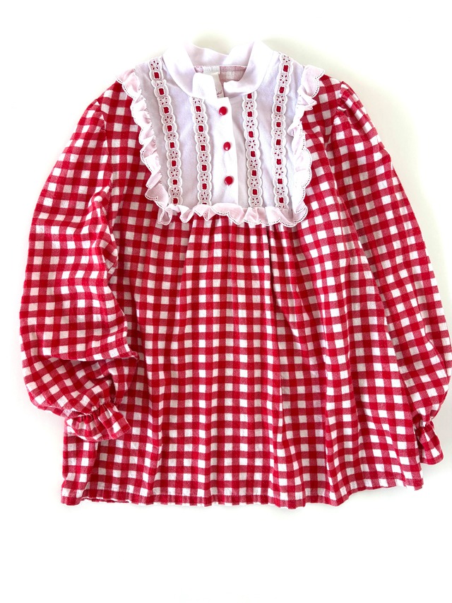 【6-8T相当・vintage 】フローラル柄dress