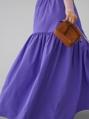 slit volume tiered skirt（purple）