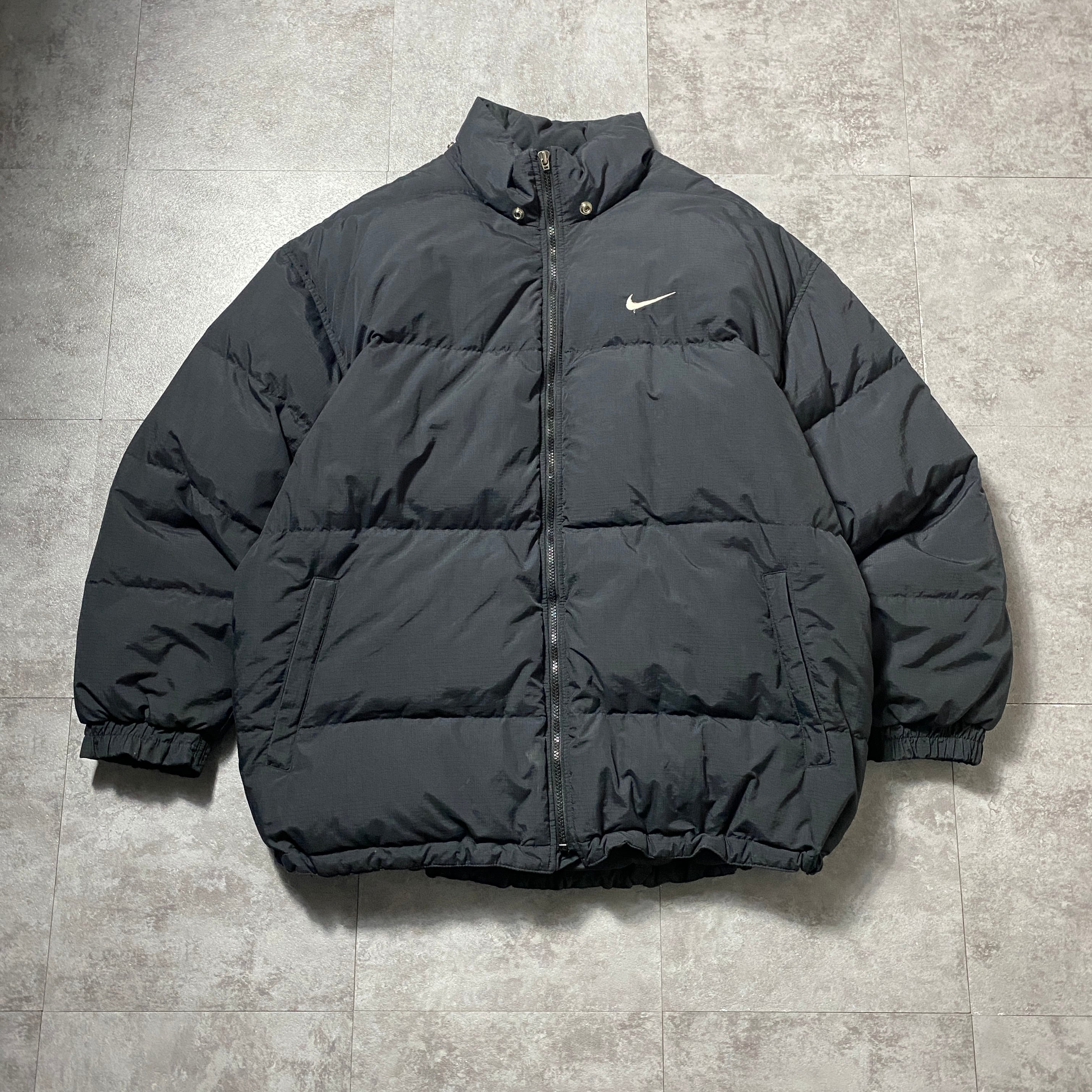 90's NIKE ナイキ スウォッシュ 刺繍ワンポイント バックロゴ ブラック