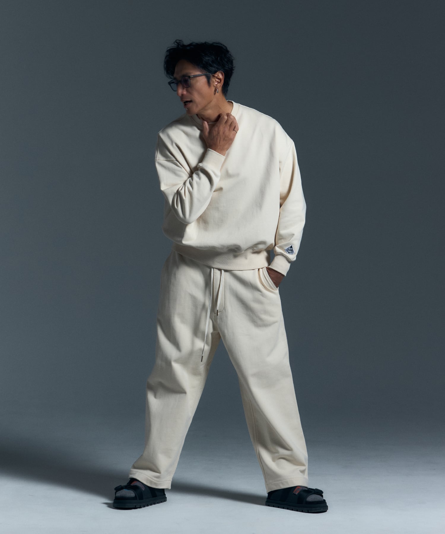 WIDE SWEAT PANTS［HSP001］ | HAPPY SAUCE