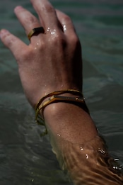 【Open luxe signet bangle】/ GOLD