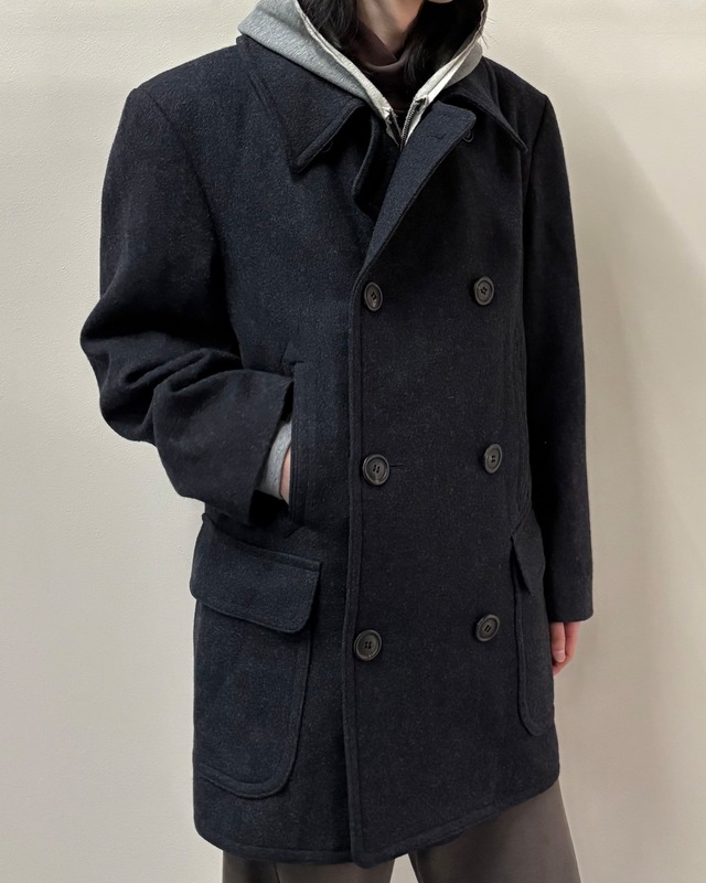 【FW1997/ISSEY MIYAKE MEN】wool melton pea coat