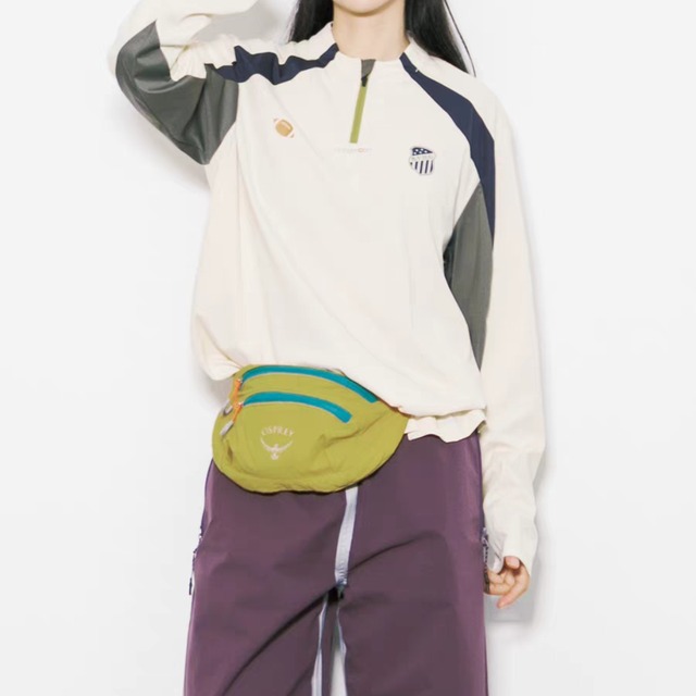 ハーフジップ ロングスリーブ