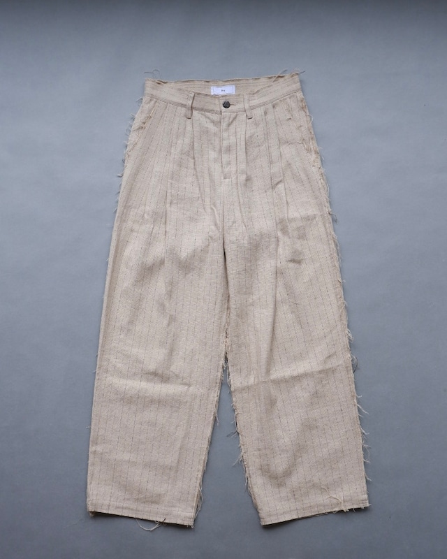 Urig STRIPE SCHADEN 3TUCK PANTS NL (ECRU)