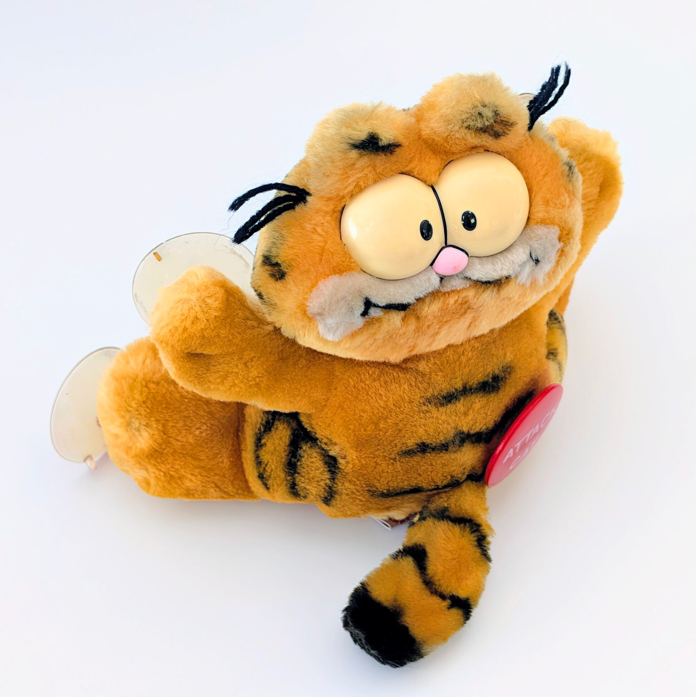 ☆ VINTAGE 1980年代初期 ☆【 Garfield ( ガーフィールド ) 】『 GARFIELD ATTACK CAT 』吸盤付きぬいぐるみ プラッシュ plush 1980年代年製 〚アメリカン雑貨 アメトイ〛