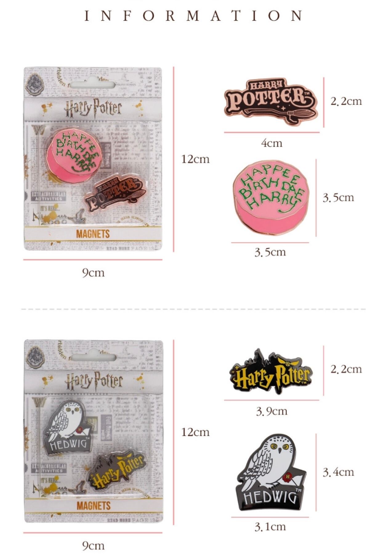 韓国限定】harry potter magnet 2p set 2types / ハリーポッター