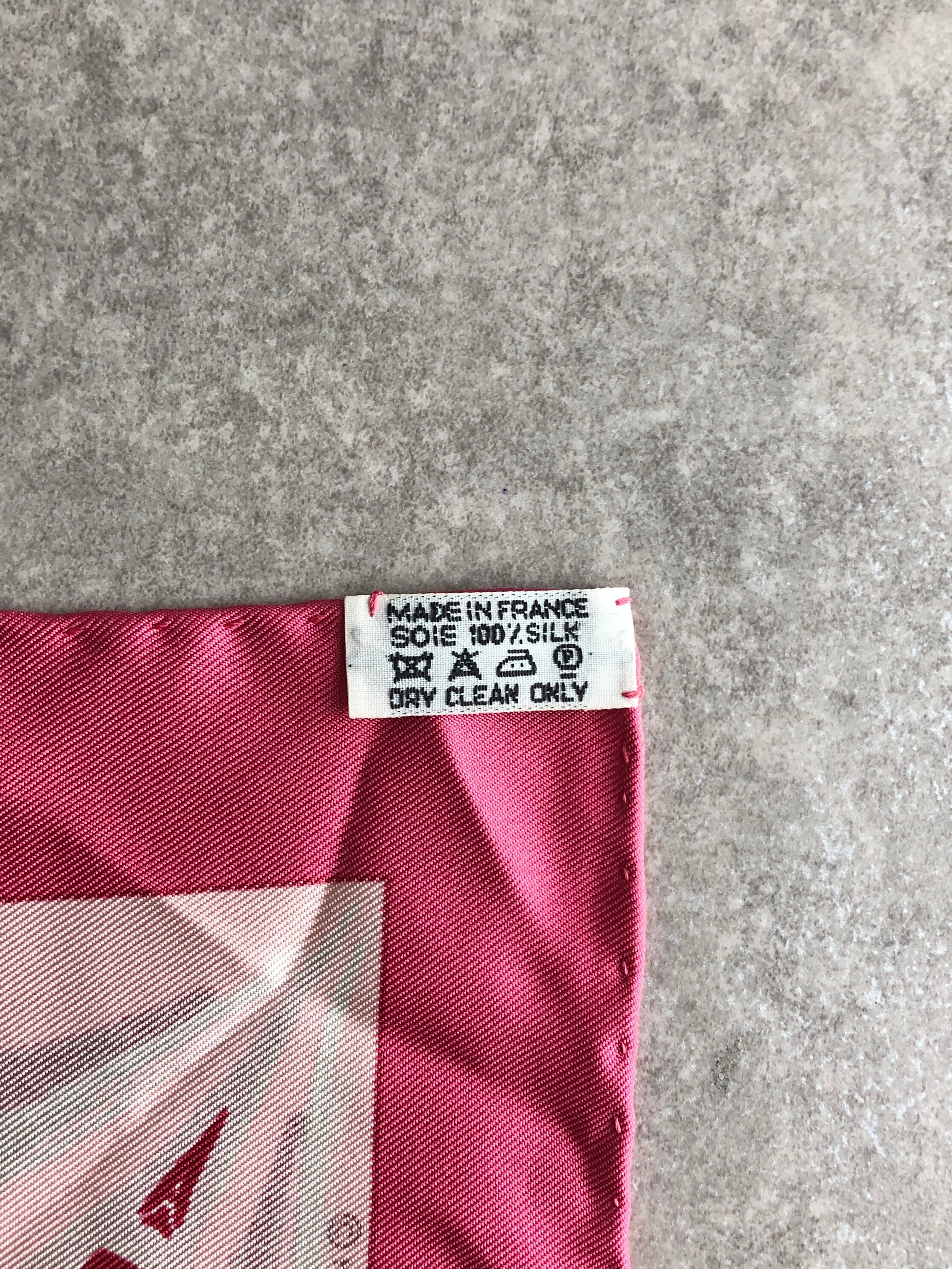 HERMES エルメス スカーフ プチカレ ピンク シルク vintage