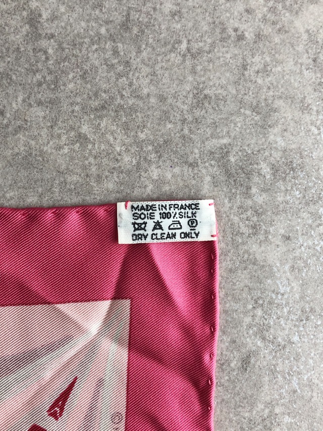 HERMES エルメス スカーフ プチカレ ピンク シルク vintage ヴィンテージ オールド dmp2j5