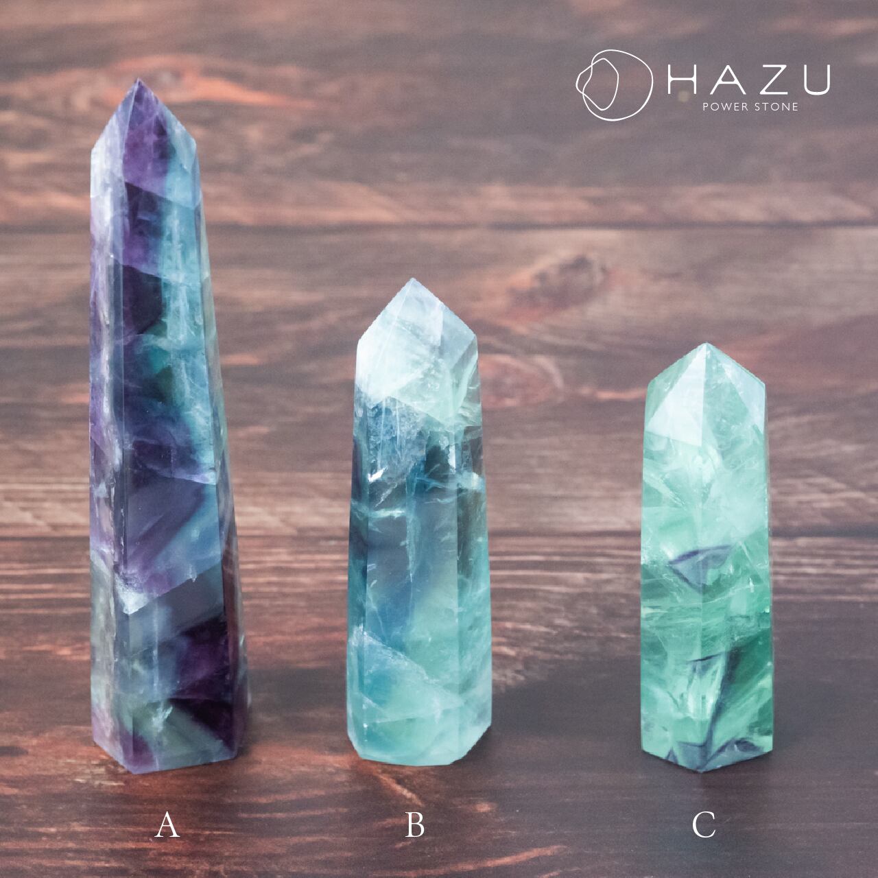 一点もの】虹入り透明フローライトポイントA | 天然石HAZU