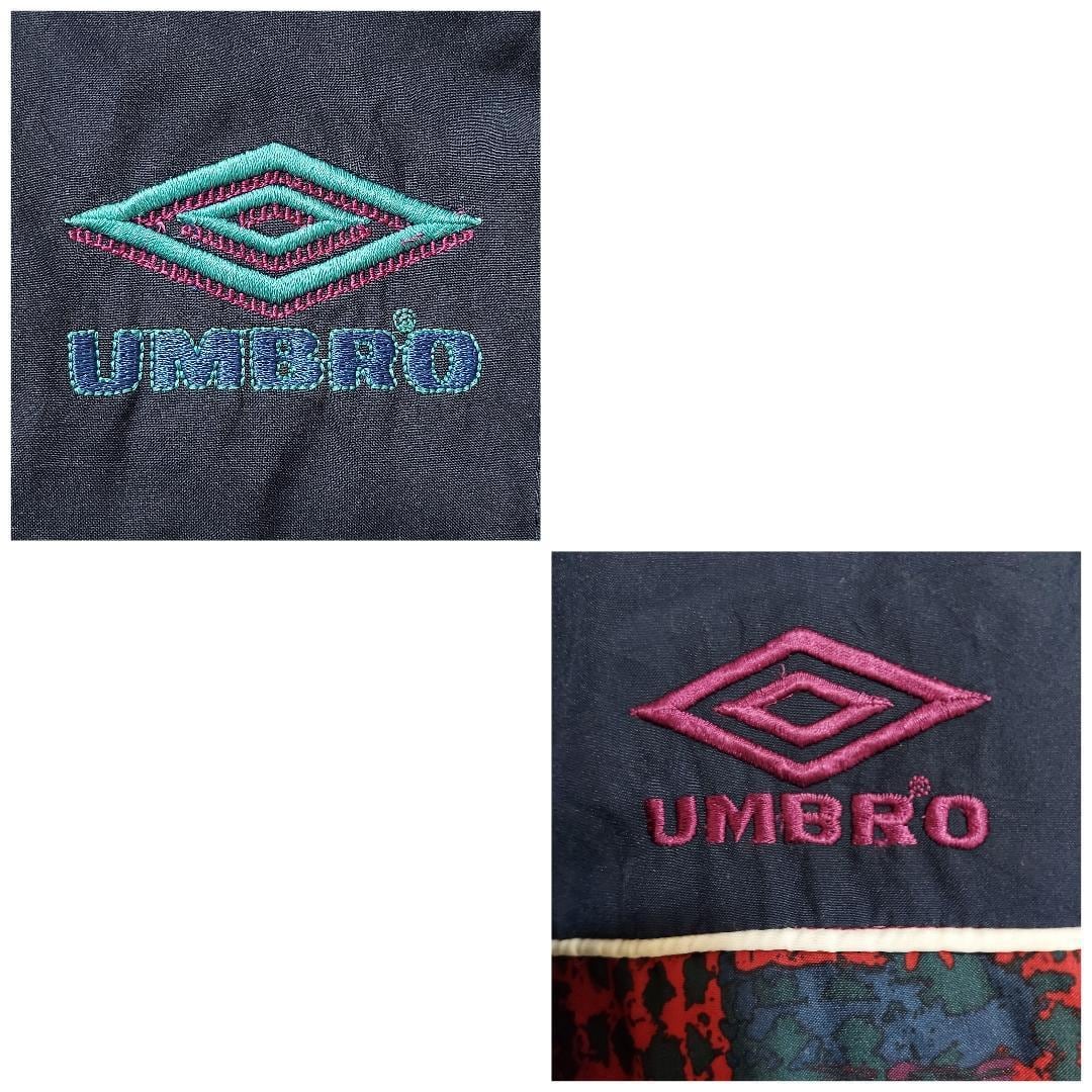 UMBRO アンブロ 中綿ナイロンジャケット 90s 紺 赤 緑 M 8789 UMBRO アンブロ 中綿ナイロンジャケット 90s 紺 赤 緑 M 8789