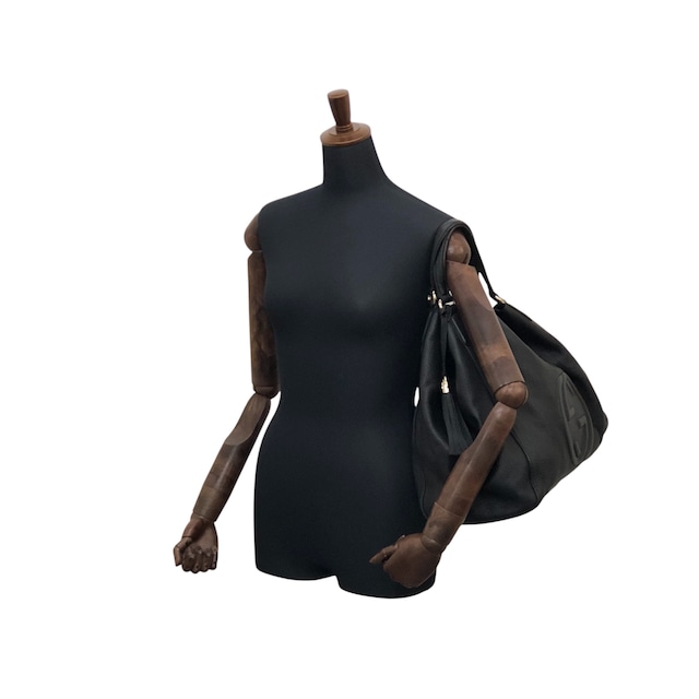 GUCCI グッチ ソーホー ショルダーバッグ ブラック タッセル レザー ホーボーバッグ vintage ヴィンテージ オールド p2pw3n