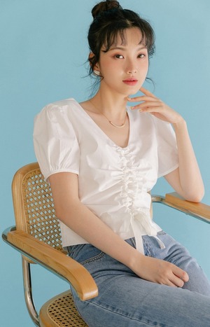 V-shaped blouse