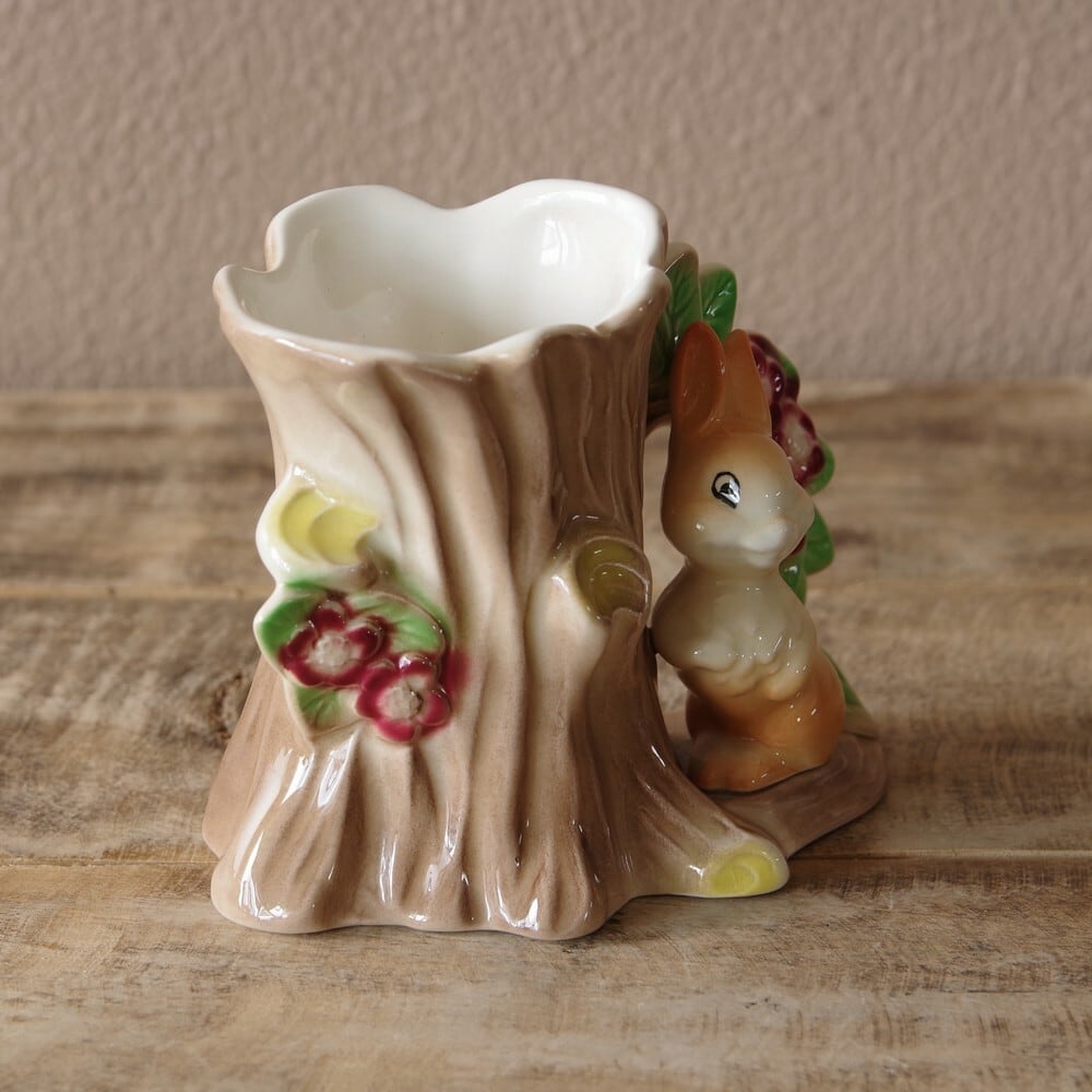 イギリス ヴィンテージ 雑貨 陶器 HORNSEA Fauna Royal 花瓶 置物 花