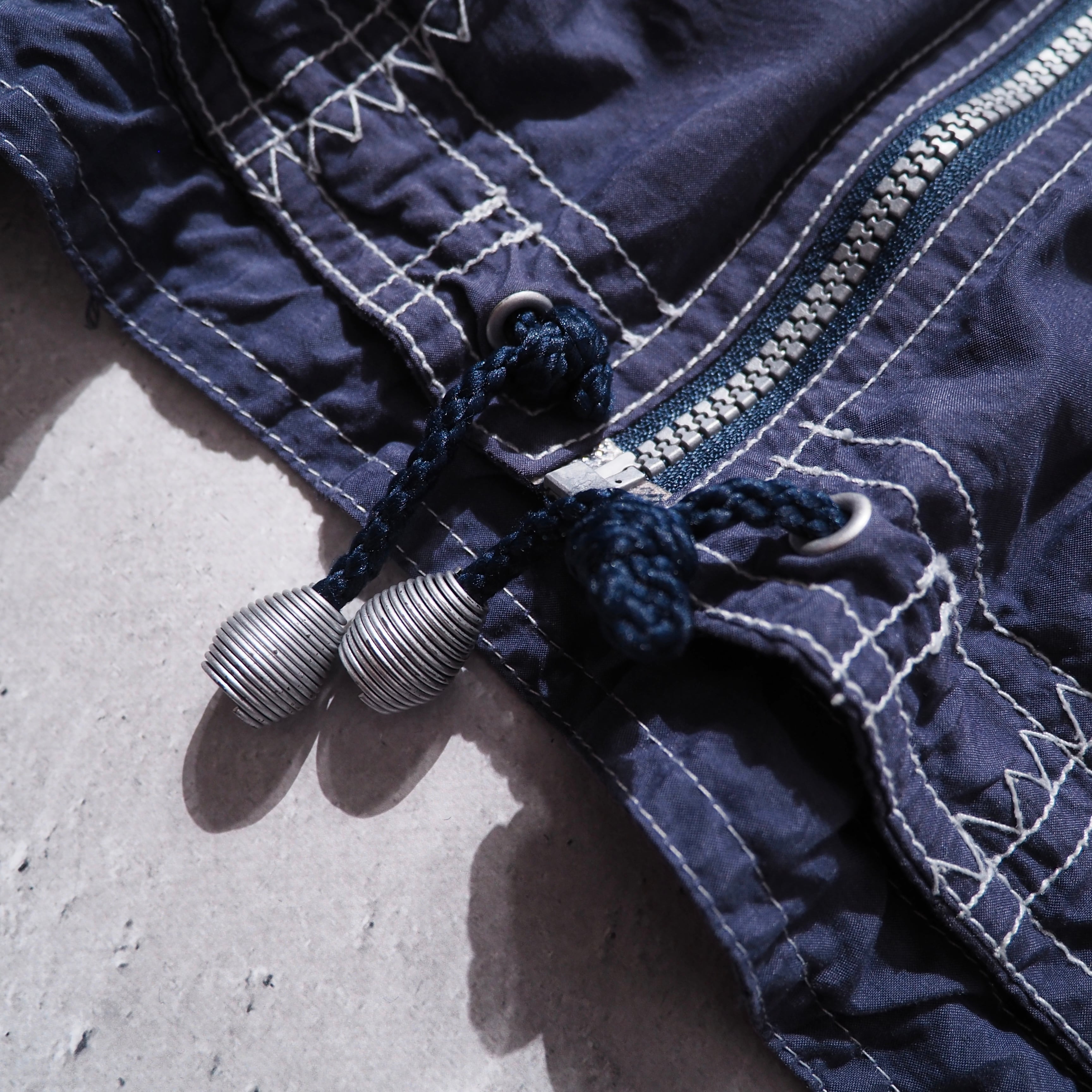 Tribal contemporary art design vintage high neck nylon vest