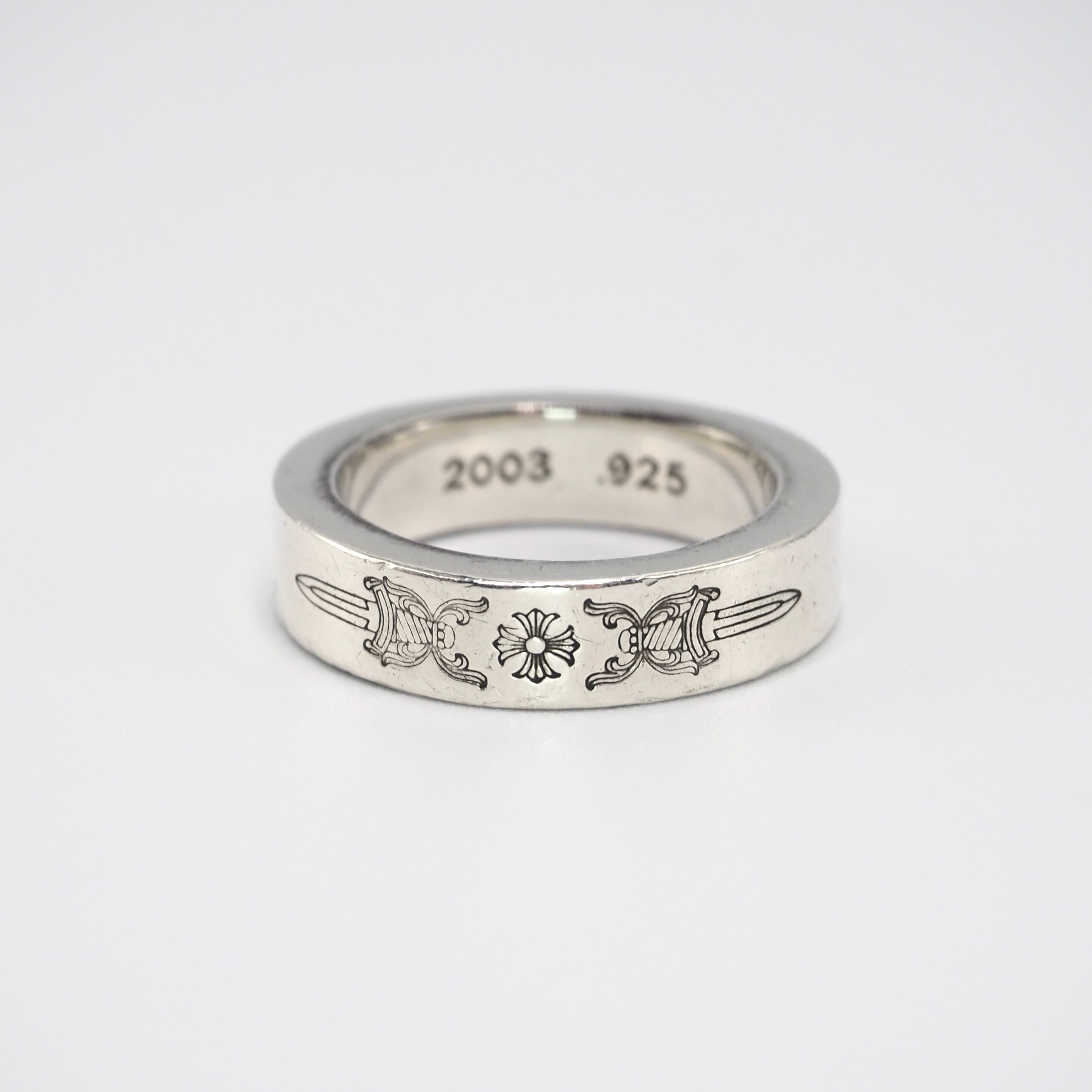 12/18掲載 CHROME HEARTS 約18.5号 スペーサー ダガー リング シルバー925 クロムハーツ 付属品付き