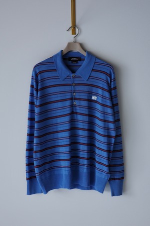 WALES BONNER 【BEAM POLO  -CHAMBRAY BLUE/ NAVY/ ROOIBOS-】