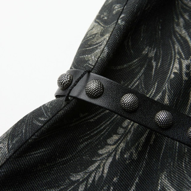 Baroque print studded vest C1538