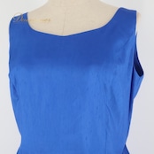 フラダンス 衣装 ワンピース ドレス メネフネプランテーション ブルー系 MENEHUNE PLANTETION ノースリーブ チュールスカート ワンカラー 無地 かわいい 華やか 鮮やか 明るい 爽やか 青 ハワイアン アロハ フラ ダンス レッスン 練習