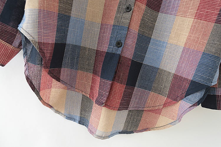 プラスサイズ チェックシャツ トップス シャツ ブラウス 袖あり 長袖