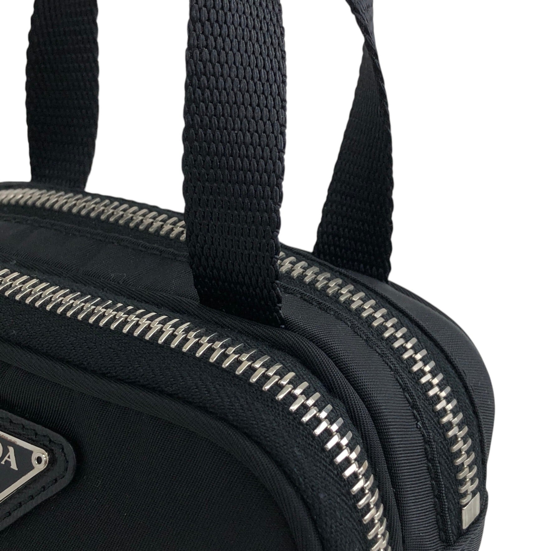 PRADA プラダ ハンドバッグ ブラック トライアングルロゴ ナイロン