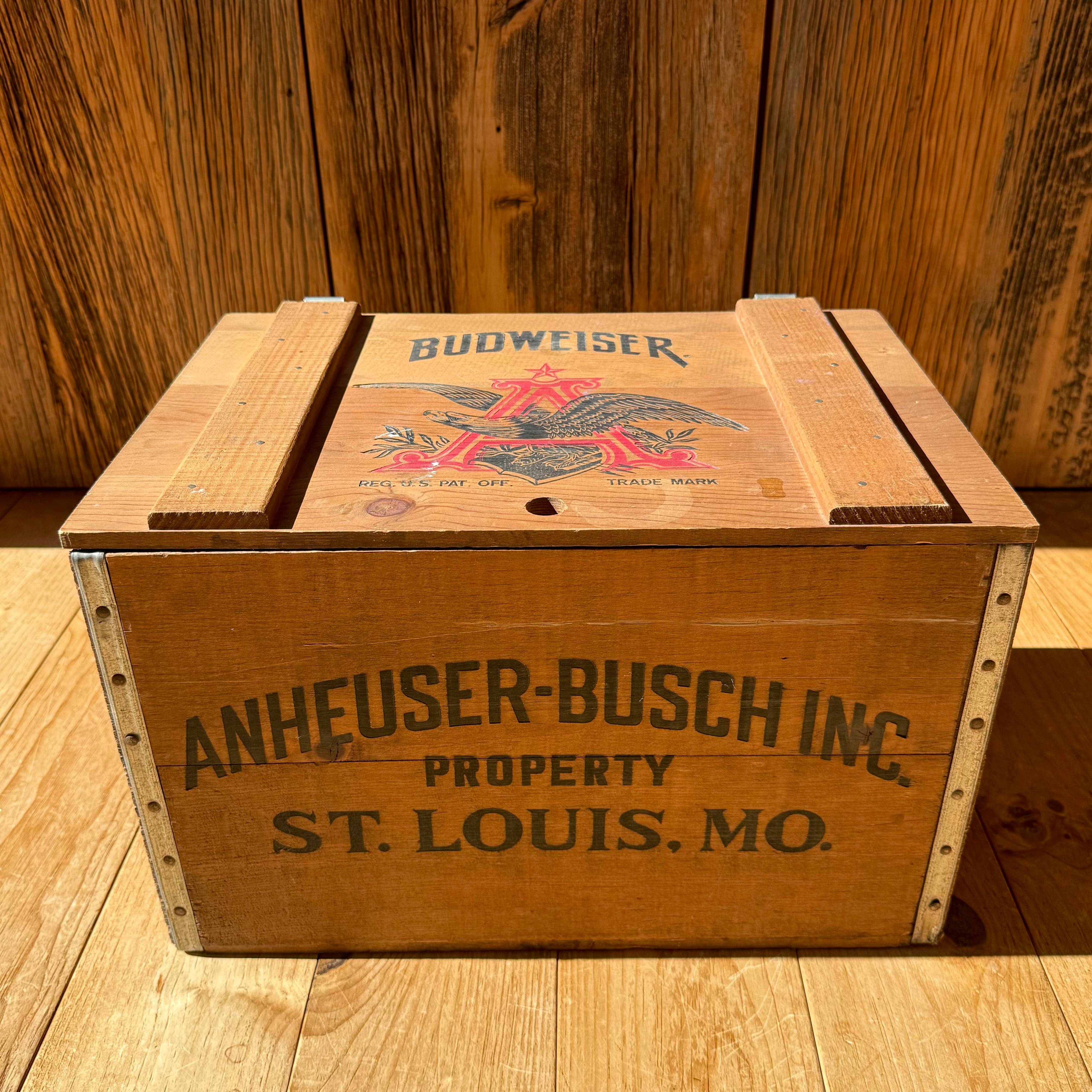 Vintage BUDWEISER Wood Box 木箱 バドワイザー 収納 ディスプレイ